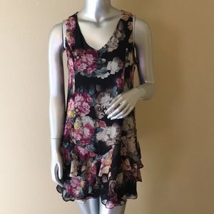 ASTR | Rose Floral Flounce Hem Mini Dress